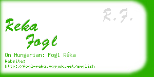 reka fogl business card